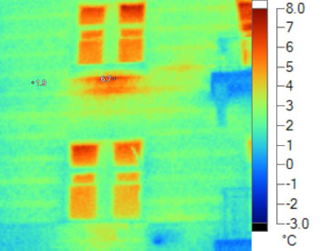 Infrared picture of the window