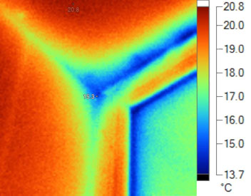Thermal photography inside the building